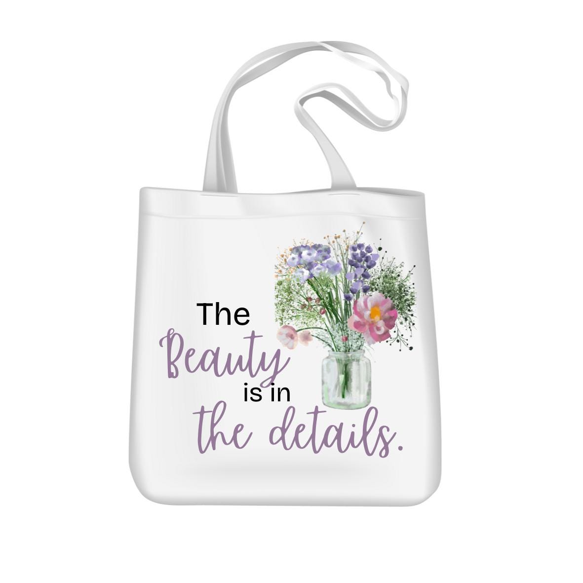 The Beauty is in the Details Floral PNG | Digital Sticker for Planners, Branding & Wall Art