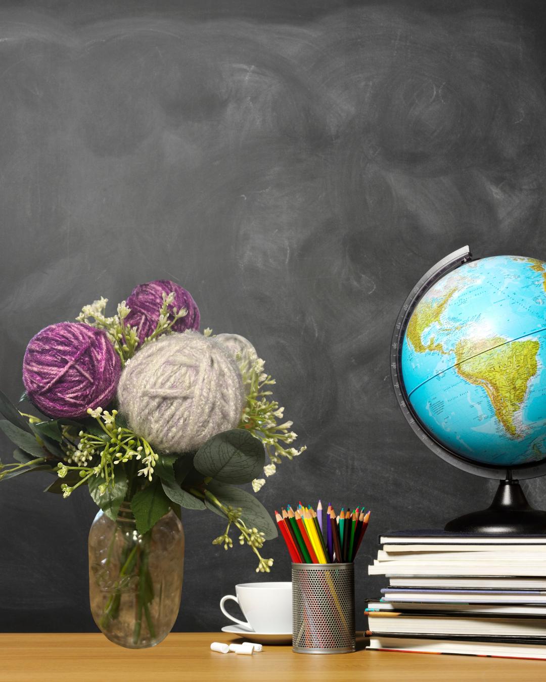 Floral Yarn Ball Keepsake Bouquet