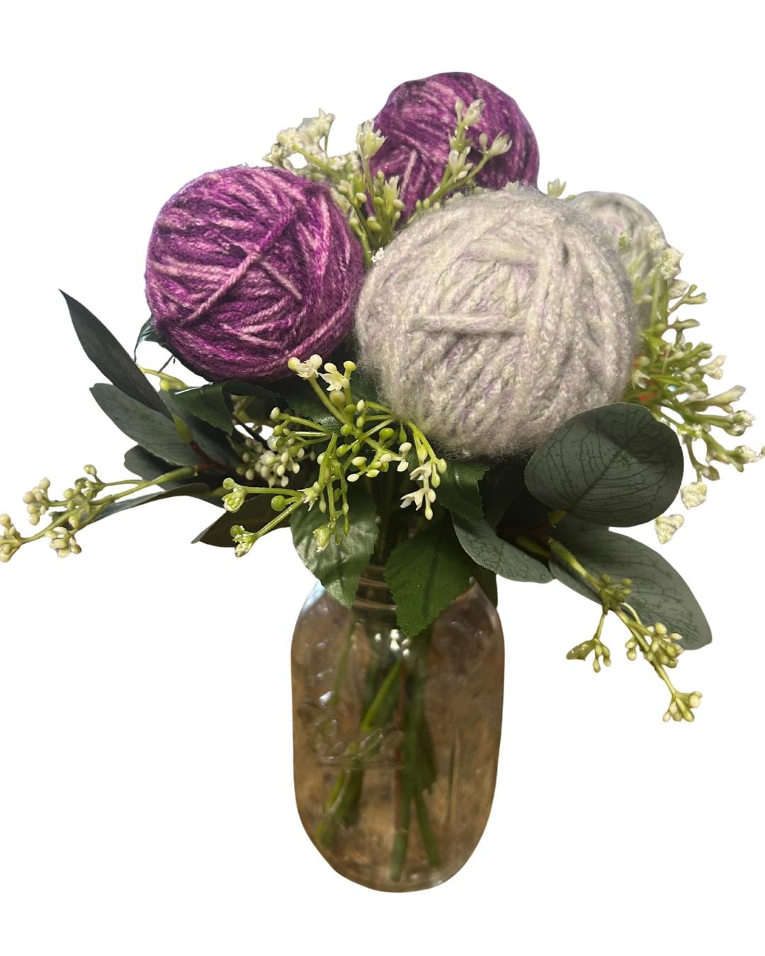 Floral Yarn Ball Keepsake Bouquet