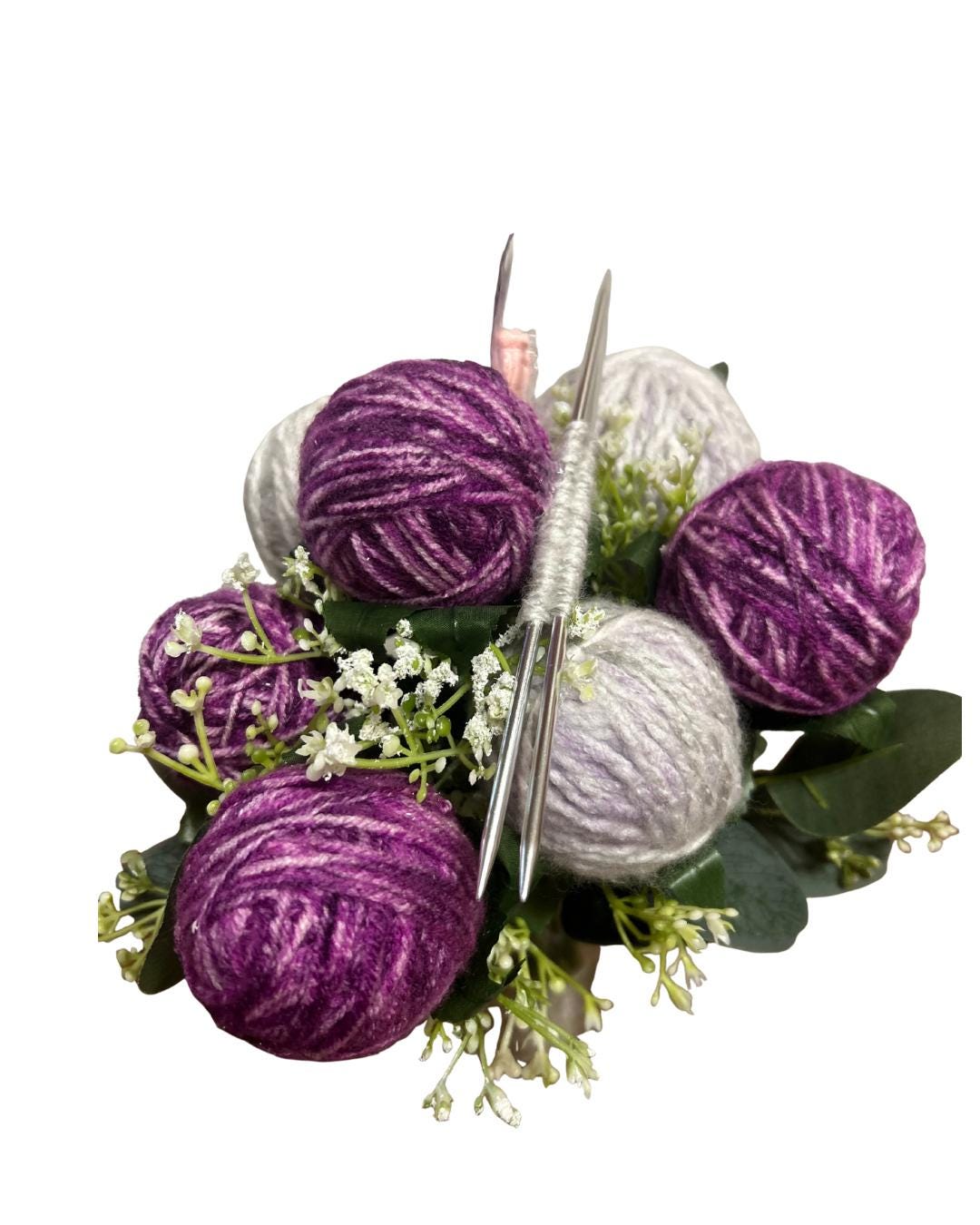 Floral Yarn Ball Keepsake Bouquet