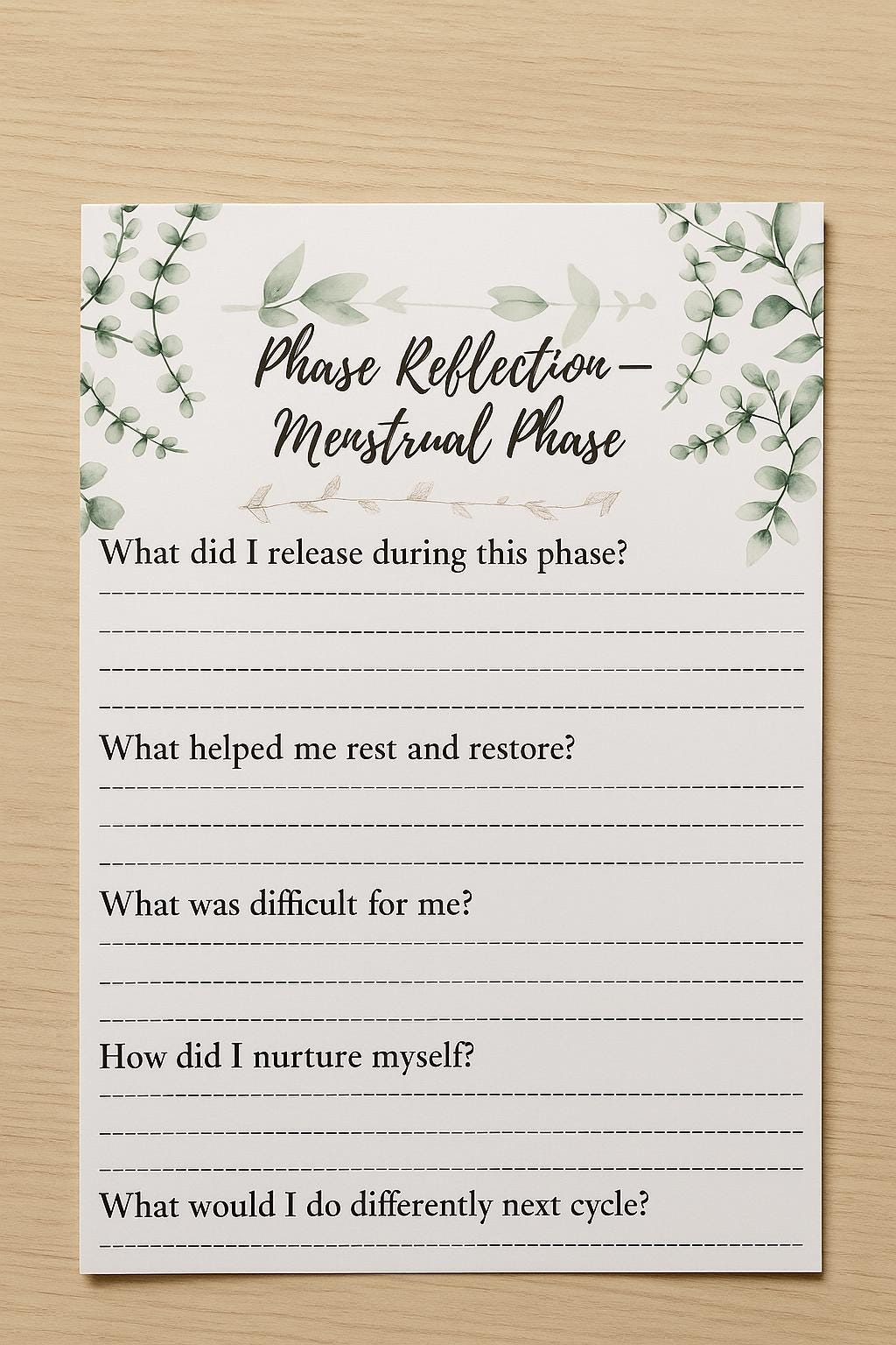 Cycle Support Journal | Printable & Fillable Menstrual Tracker | Holistic Fertility Wellness Planner | Canva Template Included