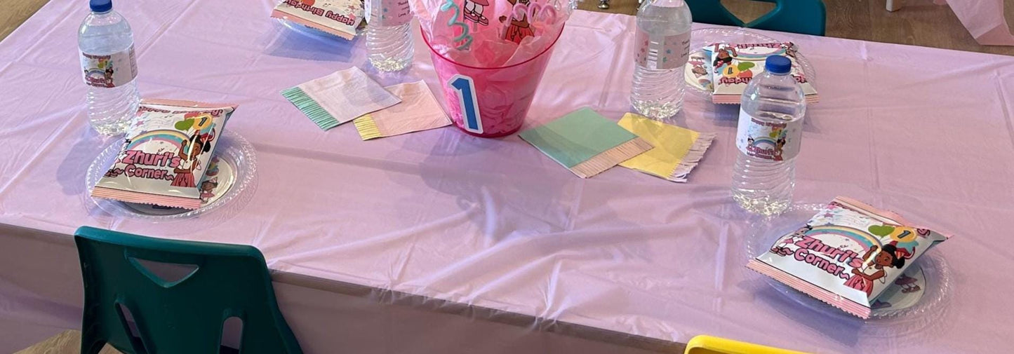 Editable Chip Bag Template- "Gracie's Corner" Inspired 1st Birthday Theme | Custom Digital Download