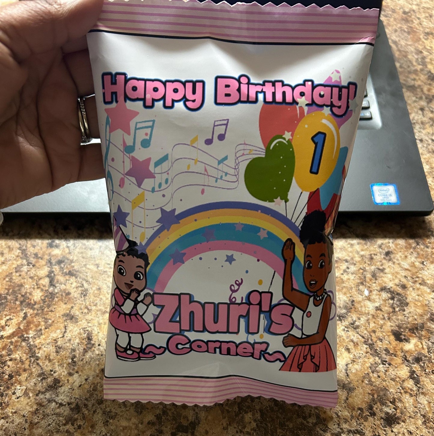 Editable Chip Bag Template- "Gracie's Corner" Inspired 1st Birthday Theme | Custom Digital Download