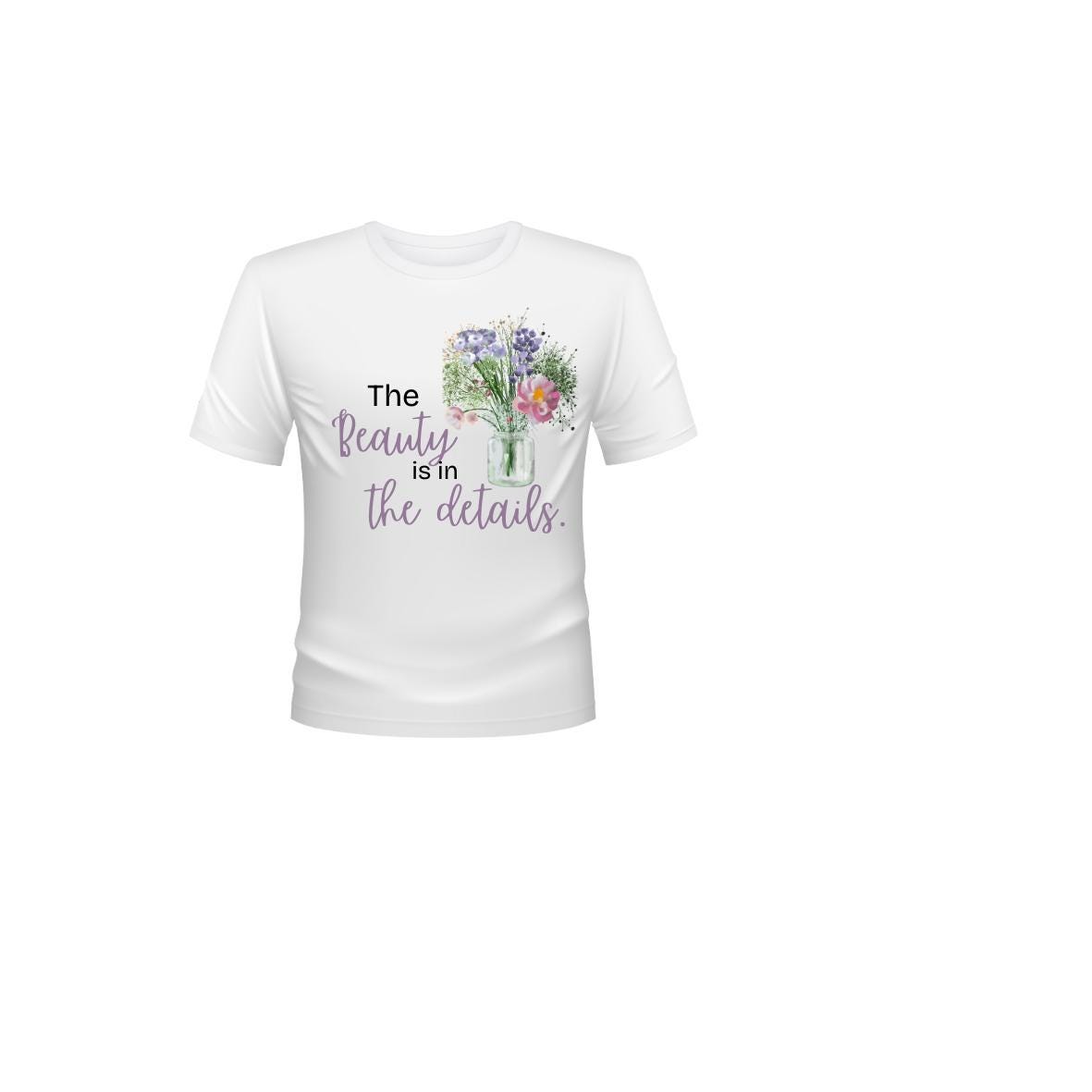 The Beauty is in the Details Floral PNG | Digital Sticker for Planners, Branding & Wall Art