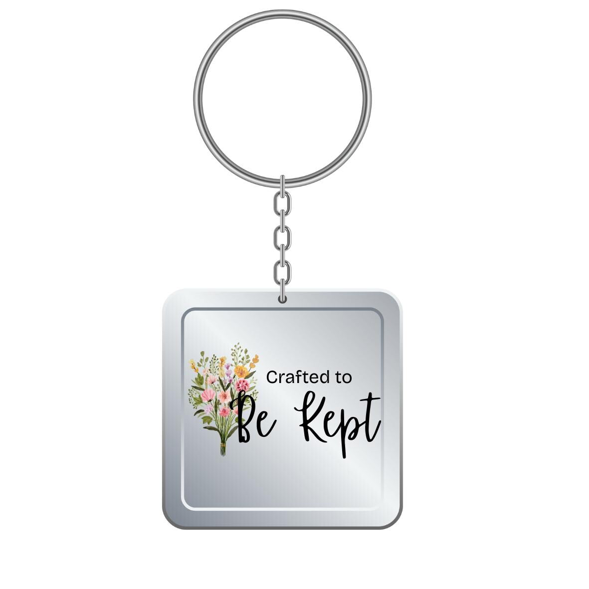 Crafted to Be Kept Floral PNG | Handmade Shop Branding Sticker for Packaging & Digital Use