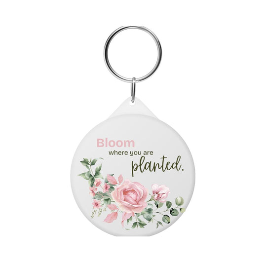 Bloom Where You Are Planted PNG | Inspirational Rose Floral Sticker for Crafts & Wall Art
