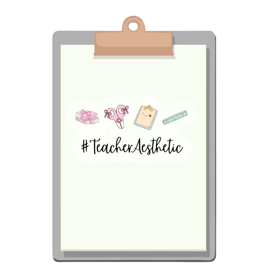 Teacher Aesthetic Digital PNG | Classroom Supplies PNG for Teachers, Planners & Digital Projects