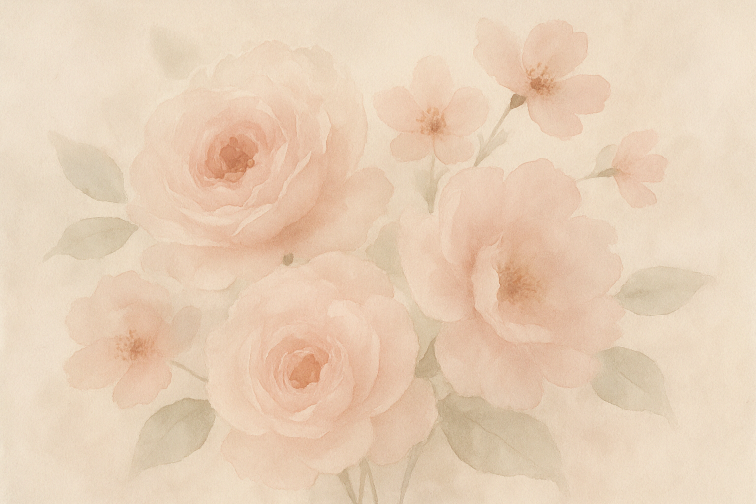 soft blush flowers neutral colors